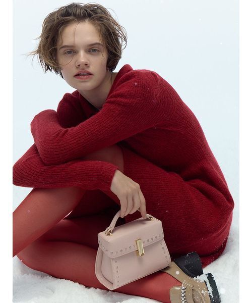 CELFORD（セルフォード）の「【リュタン】ビジュースタッズポシェット（ショルダーバッグ・レディース・ライトピンク/グレイッシュベージュ/アイボリー/ブラック/アニマル・F）」の7枚目の写真