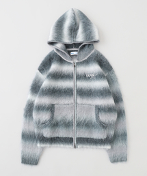 WOKE EDGE / ウォークエッジ GRADATION MOHAIR ZIP KNIT