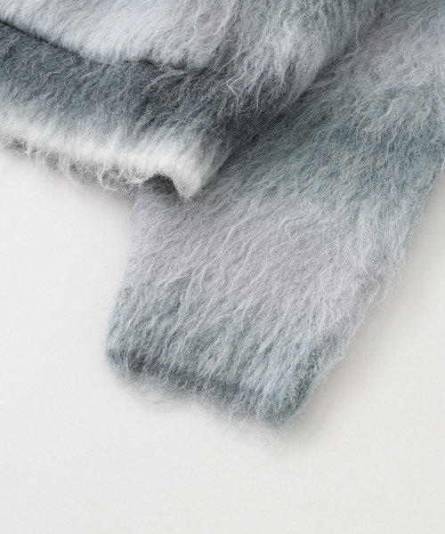 WOKE EDGE(ウォークエッジ)の「WOKE EDGE / ウォークエッジ GRADATION MOHAIR ZIP KNIT(パーカー・メンズ・レッド/ブラック・MEDIUM)」の13枚目の写真