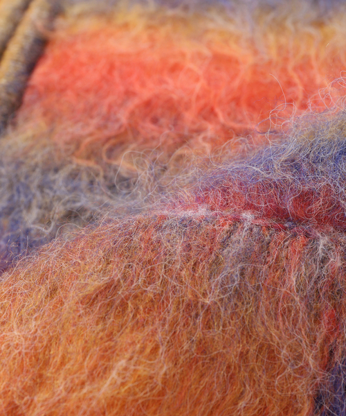 WOKE EDGE(ウォークエッジ)の「WOKE EDGE / ウォークエッジ GRADATION MOHAIR ZIP KNIT(パーカー・メンズ・レッド/ブラック・MEDIUM)」の7枚目の写真