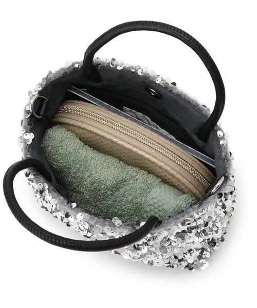 grove（グローブ）の「スクエアスパン2WAYミニトート（ショルダーバッグ・レディース・グレー系3/ブラック系3・00）」の3枚目の写真