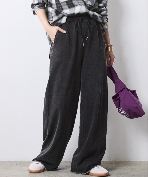 CHIC STYLE(シックスタイル)の「硫化染スウェットパンツ<大きいサイズ有>シックスタイル(その他パンツ・レディース・チャコール/グレー系・M/L/LL/3L/4L/5L)」の1枚目の写真