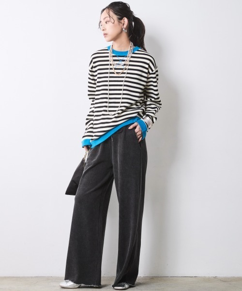 CHIC STYLE(シックスタイル)の「硫化染スウェットパンツ<大きいサイズ有>シックスタイル(その他パンツ・レディース・チャコール/グレー系・M/L/LL/3L/4L/5L)」の22枚目の写真