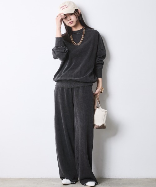 CHIC STYLE(シックスタイル)の「硫化染スウェットパンツ<大きいサイズ有>シックスタイル(その他パンツ・レディース・チャコール/グレー系・M/L/LL/3L/4L/5L)」の3枚目の写真