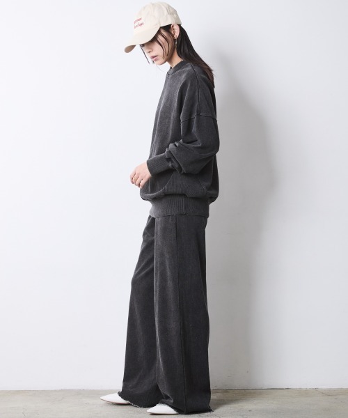 CHIC STYLE(シックスタイル)の「硫化染スウェットパンツ<大きいサイズ有>シックスタイル(その他パンツ・レディース・チャコール/グレー系・M/L/LL/3L/4L/5L)」の6枚目の写真