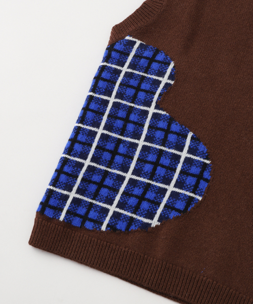 JOURNAL STANDARD（ジャーナルスタンダード）の「NOMARHYTHM TEXTILE (ノーマリズム テキスタイル) SMU Argyle & Check VEST（ベスト・メンズ・ブラウン・MEDIUM/SMALL）」の3枚目の写真