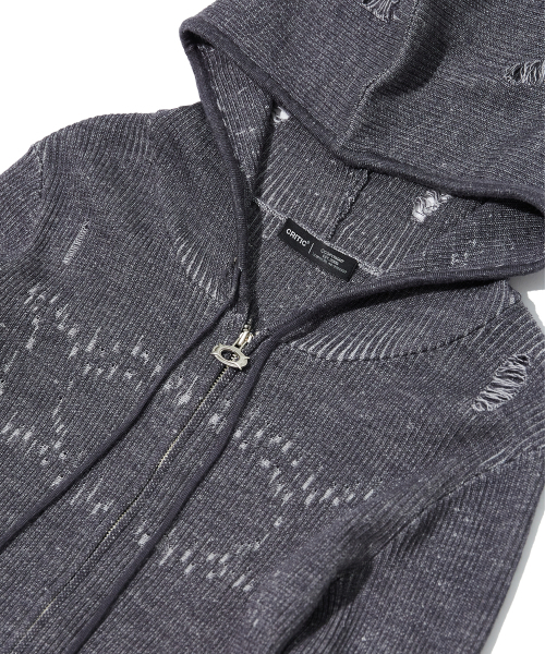 CRITIC（クリティック）の「WORMHOLE HOODIED KNIT(FOR WOMEN) CHARCOAL（ニット/セーター・レディース・その他・FREE）」の5枚目の写真