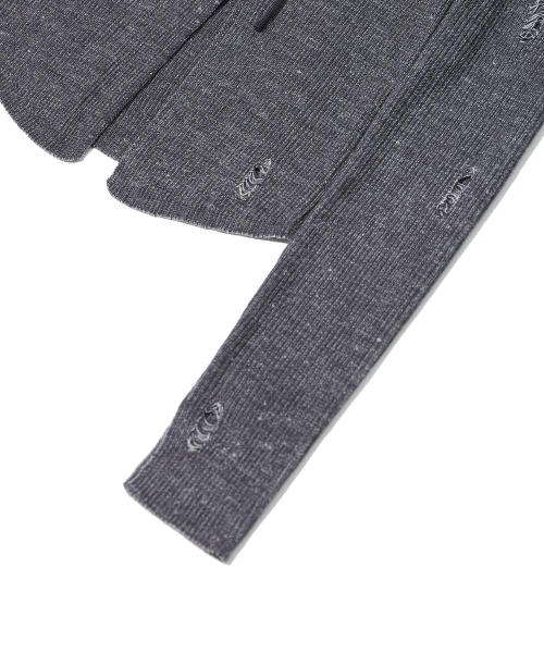 CRITIC（クリティック）の「WORMHOLE HOODIED KNIT(FOR WOMEN) CHARCOAL（ニット/セーター・レディース・その他・FREE）」の6枚目の写真