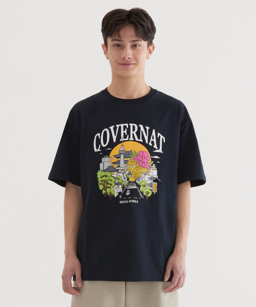COVERNAT(カバーナット)の「シティTシャツ ネイビー(Tシャツ/カットソー・レディース・その他・X-SMALL/SMALL/MEDIUM/LARGE/X-LARGE/XX-LARGE)」の1枚目の写真