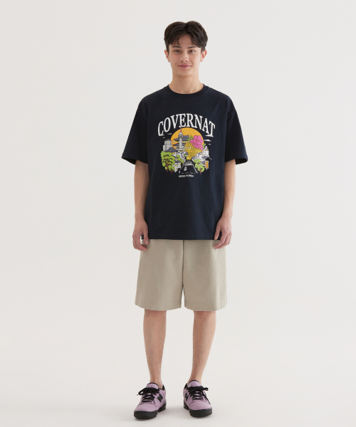 COVERNAT(カバーナット)の「シティTシャツ ネイビー(Tシャツ/カットソー・レディース・その他・X-SMALL/SMALL/MEDIUM/LARGE/X-LARGE/XX-LARGE)」の4枚目の写真