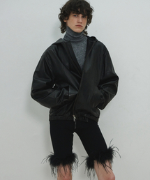 MOONSUN（ムーンサン）の「MJ S2 Ostrich Hair Biker Pants / Black（レギンス/スパッツ）」