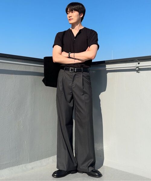 JUAN HOMME(ジュアンオム)の「ヘンリーネックハーフスリーブ(ブラック)(Tシャツ/カットソー・メンズ・その他・SMALL/MEDIUM/LARGE)」の12枚目の写真