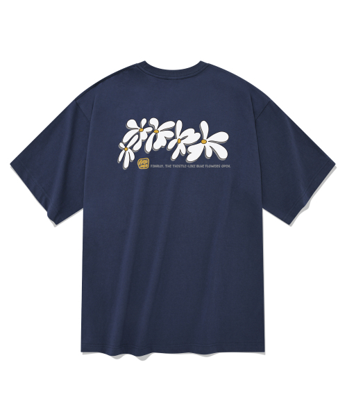 RADINEO(ラディネオ)の「フラワリー半袖Tシャツネイビー(Tシャツ/カットソー・メンズ・その他・SMALL/MEDIUM/LARGE/X-LARGE)」の1枚目の写真