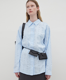 LEVAR（レバー）の「Mini Wallet Leather Belt Bag - Black（ボディバッグ/ウエストポーチ）」