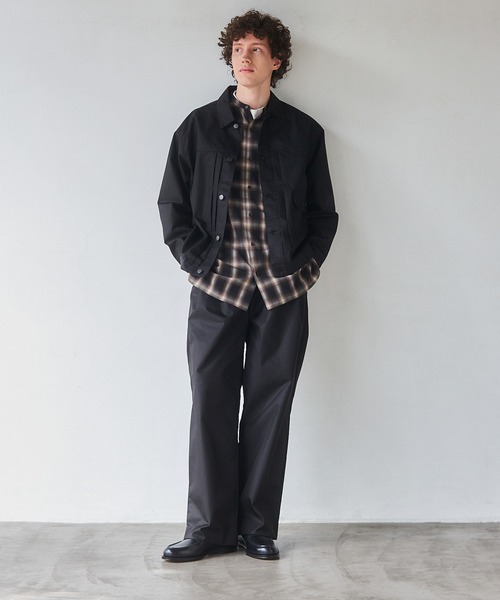 NewAnce(ニュアンス)の「【NewAnce】Wide Two-Tuck Pants / ワイドツータックパンツ スラックス -オリジナルツイルシリーズ- ≪セットアップ対応可≫(スラックス・メンズ・ベージュ/ブラック・S/M/L)」の1枚目の写真
