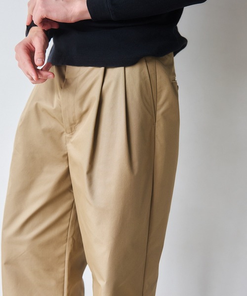 NewAnce(ニュアンス)の「【NewAnce】Wide Two-Tuck Pants / ワイドツータックパンツ スラックス -オリジナルツイルシリーズ- ≪セットアップ対応可≫(スラックス・メンズ・ベージュ/ブラック・S/M/L)」の18枚目の写真