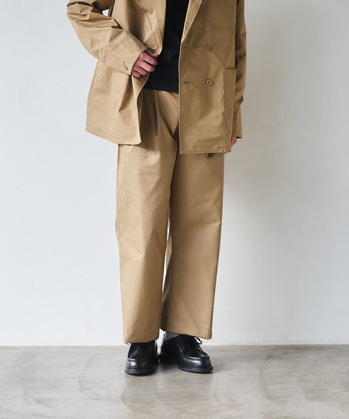 NewAnce(ニュアンス)の「【NewAnce】Wide Two-Tuck Pants / ワイドツータックパンツ スラックス -オリジナルツイルシリーズ- ≪セットアップ対応可≫(スラックス・メンズ・ベージュ/ブラック・S/M/L)」の14枚目の写真