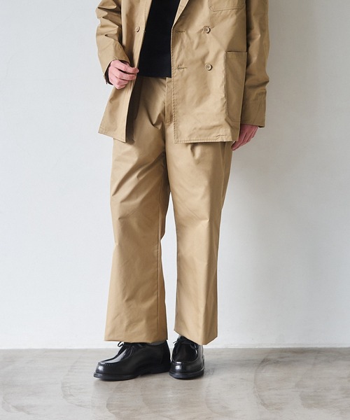 NewAnce(ニュアンス)の「【NewAnce】Wide Two-Tuck Pants / ワイドツータックパンツ スラックス -オリジナルツイルシリーズ- ≪セットアップ対応可≫(スラックス・メンズ・ベージュ/ブラック・S/M/L)」の15枚目の写真
