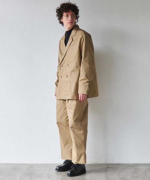 NewAnce(ニュアンス)の「【NewAnce】Wide Two-Tuck Pants / ワイドツータックパンツ スラックス -オリジナルツイルシリーズ- ≪セットアップ対応可≫(スラックス・メンズ・ベージュ/ブラック・S/M/L)」の21枚目の写真