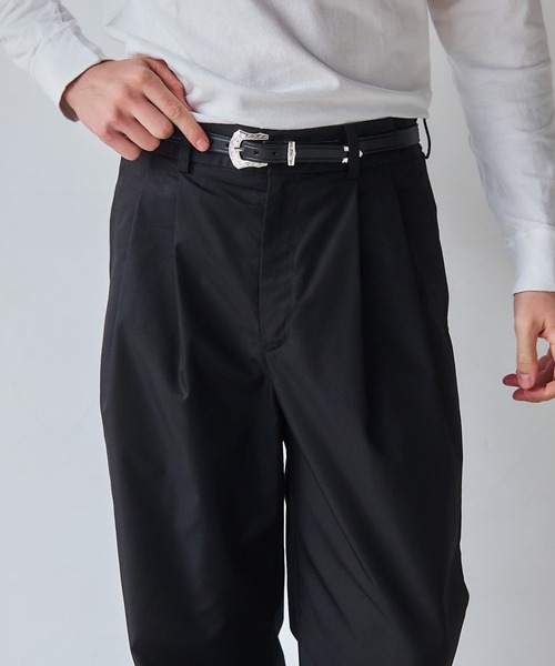 NewAnce(ニュアンス)の「【NewAnce】Wide Two-Tuck Pants / ワイドツータックパンツ スラックス -オリジナルツイルシリーズ- ≪セットアップ対応可≫(スラックス・メンズ・ベージュ/ブラック・S/M/L)」の22枚目の写真