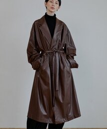 MALEN（マレン）の「ユニセックストレンチレザーコートレッドブラウン（トレンチコート）」