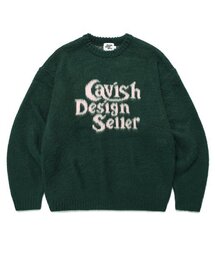 Cavish | BRUSHED SELLER LOGO KNIT CREWNECK GREEN(CV2DFUK600A)(ニット/セーター)