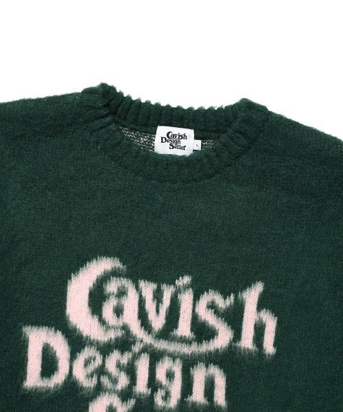 Cavish(カビシ)の「BRUSHED SELLER LOGO KNIT CREWNECK GREEN(CV2DFUK600A)(ニット/セーター・レディース・グリーン・SMALL/MEDIUM/LARGE)」の5枚目の写真