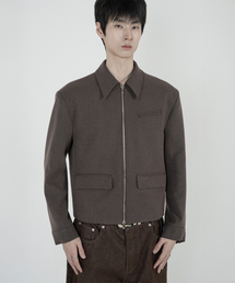 EULER（ユーラ）の「モードクロップパディッドブルゾンジャケットV2（ブラウン）（MA-1）」