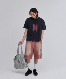 KZM（ケージエム）の「スモージロゴ半袖TシャツBLACK（Tシャツ/カットソー）」