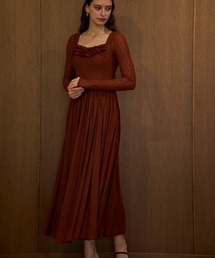 ERADIE（エラディエ）の「Heart Neck Lace One Piece  ハートネックストレッチレースワンピース（ワンピース）」