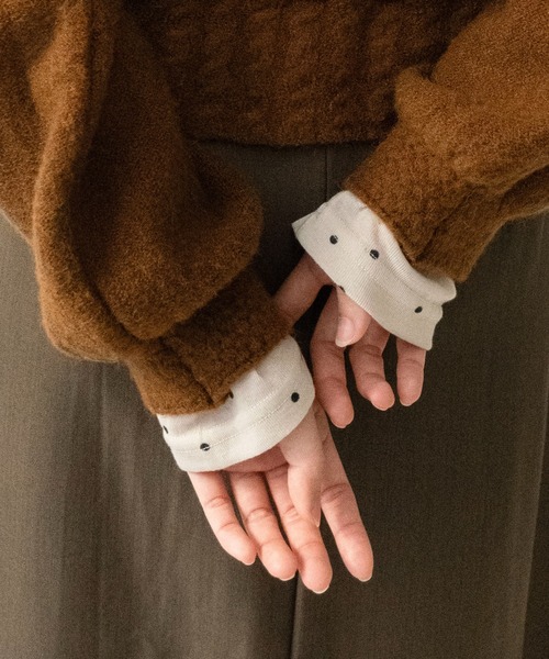 on:nue（オンニュ）の「【on:nue】[着用動画あり！] ケーブル編みペプラムショートカーディガン（カーディガン/ボレロ・レディース・ブラウン/グレー/アイボリー・FREE）」の13枚目の写真