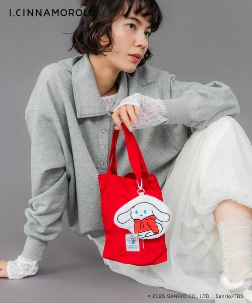 RODE SKO（ロデスコ）の「アイシナモロール パッカブルエコバッグ（エコバッグ/サブバッグ・レディース・ブルー/レッド・ONE）」の16枚目の写真