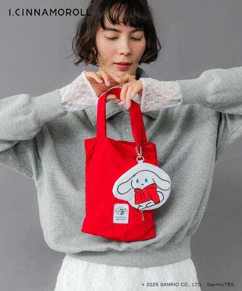 RODE SKO（ロデスコ）の「アイシナモロール パッカブルエコバッグ（エコバッグ/サブバッグ・レディース・ブルー/レッド・ONE）」の15枚目の写真