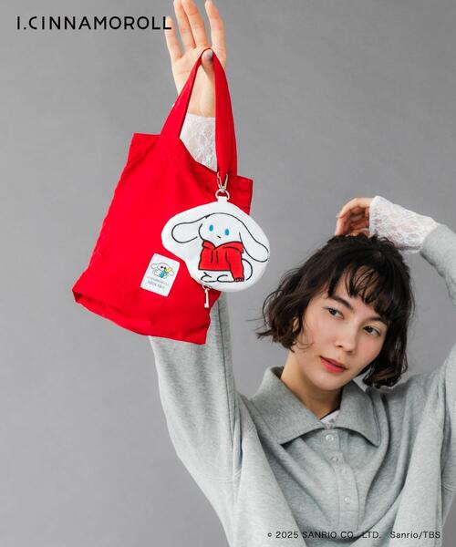 RODE SKO（ロデスコ）の「アイシナモロール パッカブルエコバッグ（エコバッグ/サブバッグ・レディース・ブルー/レッド・ONE）」の14枚目の写真