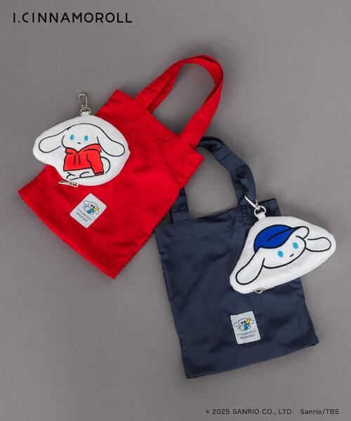 RODE SKO（ロデスコ）の「アイシナモロール パッカブルエコバッグ（エコバッグ/サブバッグ・レディース・ブルー/レッド・ONE）」の10枚目の写真