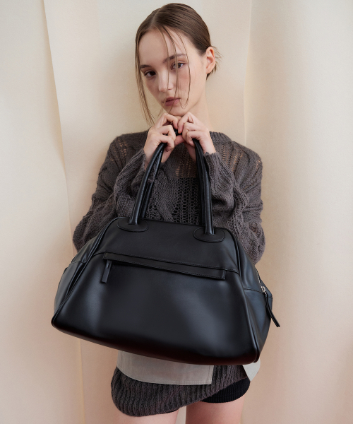 CHRISTINE PROJECT(クリスティンプロジェクト)の「TWO ZIPPER BAG ORIGINAL(BLACK PEPPER)(ショルダーバッグ・レディース・その他・FREE)」の1枚目の写真