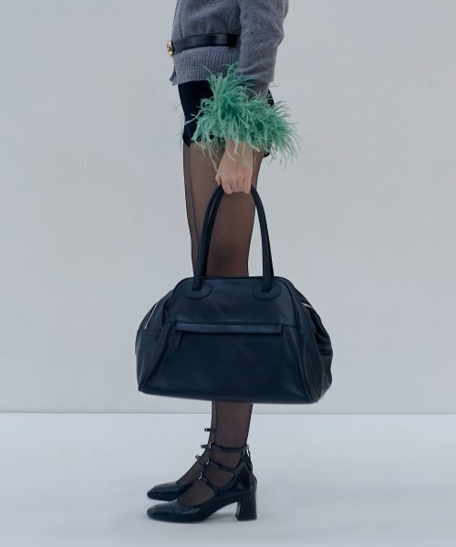 CHRISTINE PROJECT(クリスティンプロジェクト)の「TWO ZIPPER BAG ORIGINAL(BLACK PEPPER)(ショルダーバッグ・レディース・その他・FREE)」の4枚目の写真