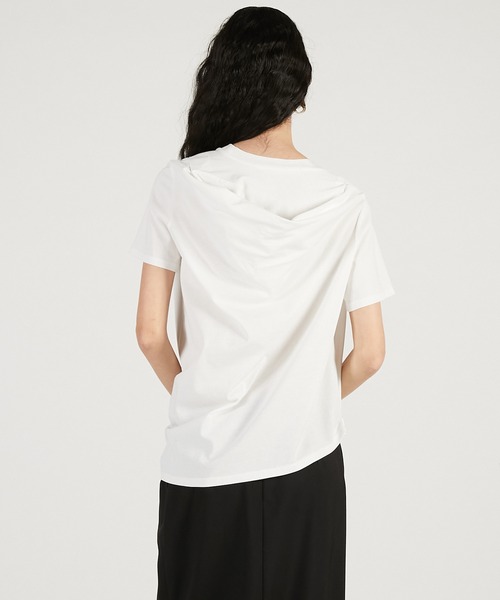 PRANK PROJECT（プランクプロジェクト）の「【2026Spring Pre-Order】ハーフスリーブドレストップ / Foodie Drape Tee（Tシャツ/カットソー・レディース・ブラック/ホワイト/キャメル・FREE）」の10枚目の写真