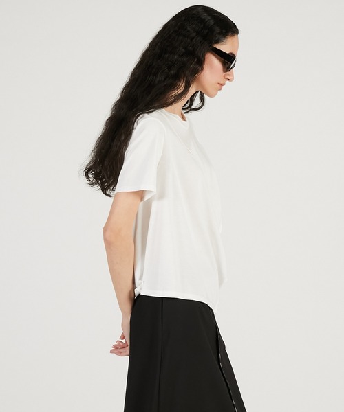 PRANK PROJECT（プランクプロジェクト）の「【2026Spring Pre-Order】ハーフスリーブドレストップ / Foodie Drape Tee（Tシャツ/カットソー・レディース・ブラック/ホワイト/キャメル・FREE）」の11枚目の写真