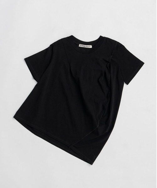 PRANK PROJECT（プランクプロジェクト）の「【2026Spring Pre-Order】ハーフスリーブドレストップ / Foodie Drape Tee（Tシャツ/カットソー・レディース・ブラック/ホワイト/キャメル・FREE）」の22枚目の写真