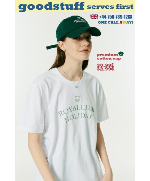 ROYAL CLUB HOLIDAY（ロイヤルクラブホリデー）の「セミオーバーフィットロゴ半袖Tシャツホワイト（Tシャツ/カットソー・メンズ・ホワイト・MEDIUM/LARGE）」の2枚目の写真