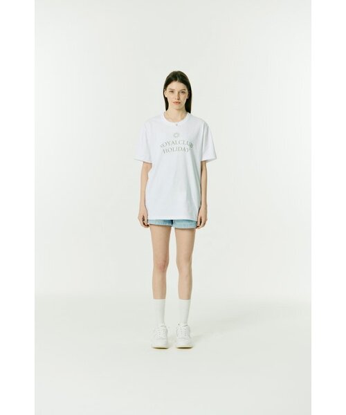 ROYAL CLUB HOLIDAY（ロイヤルクラブホリデー）の「セミオーバーフィットロゴ半袖Tシャツホワイト（Tシャツ/カットソー・メンズ・ホワイト・MEDIUM/LARGE）」の3枚目の写真