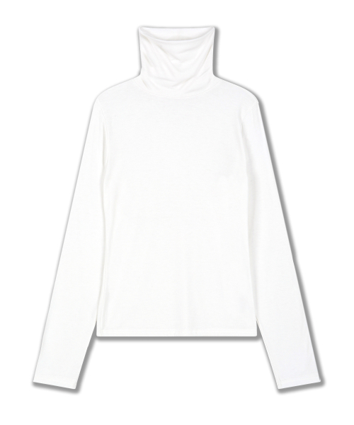 DOLPHIN WAVE APPAREL（ドルフィンウェーブアパレル）の「[2PACK] ドルフィンフィットスリムタートルネック長袖Tシャツアイボリー&ブラック（Tシャツ/カットソー・レディース・その他・FREE）」の20枚目の写真