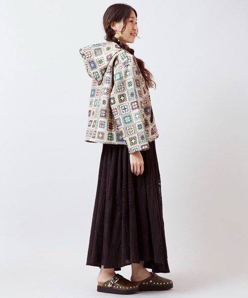 チャイハネ（チャイハネ）の「【チャイハネ】シェピフードトップス（パーカー・レディース・ホワイト/ブラック・FREE）」の5枚目の写真