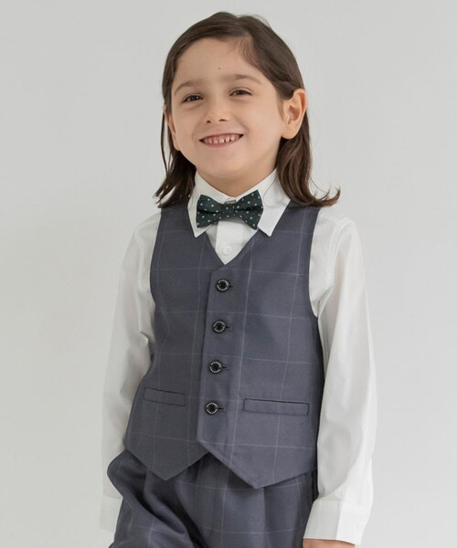 BRANSHES（ブランシェス）の「【フォーマル】ベスト（スーツベスト・キッズ・ネイビー/チャコールグレー・110/120/130）」の2枚目の写真