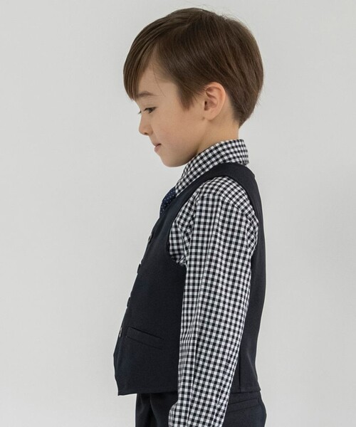 BRANSHES（ブランシェス）の「【フォーマル】ベスト（スーツベスト・キッズ・ネイビー/チャコールグレー・110/120/130）」の7枚目の写真