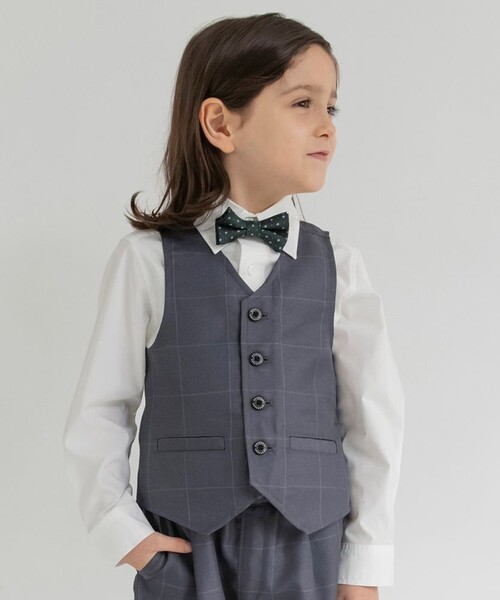 BRANSHES（ブランシェス）の「【フォーマル】ベスト（スーツベスト・キッズ・ネイビー/チャコールグレー・110/120/130）」の15枚目の写真