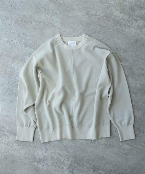 yuni（ユニ　）の「接結ニットreverisible oversized プルオーバー（ニット/セーター・レディース・ライラック/ベージュ/グレー・FREE）」の3枚目の写真