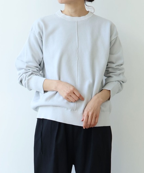 yuni（ユニ　）の「接結ニットreverisible oversized プルオーバー（ニット/セーター・レディース・ライラック/ベージュ/グレー・FREE）」の2枚目の写真