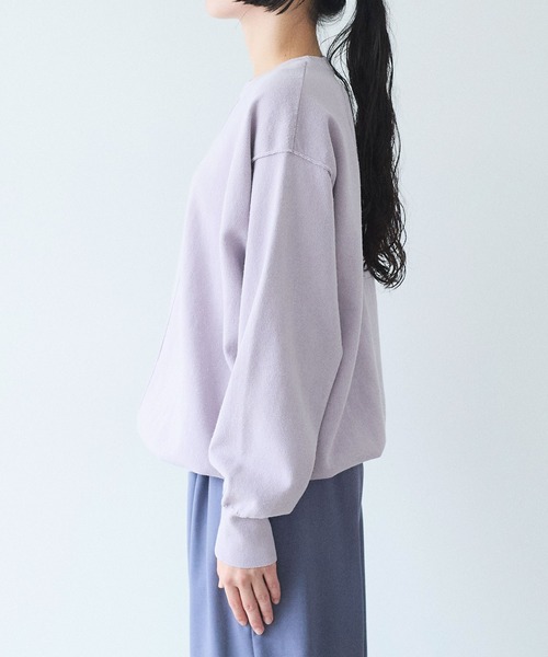 yuni（ユニ　）の「接結ニットreverisible oversized プルオーバー（ニット/セーター・レディース・ライラック/ベージュ/グレー・FREE）」の12枚目の写真